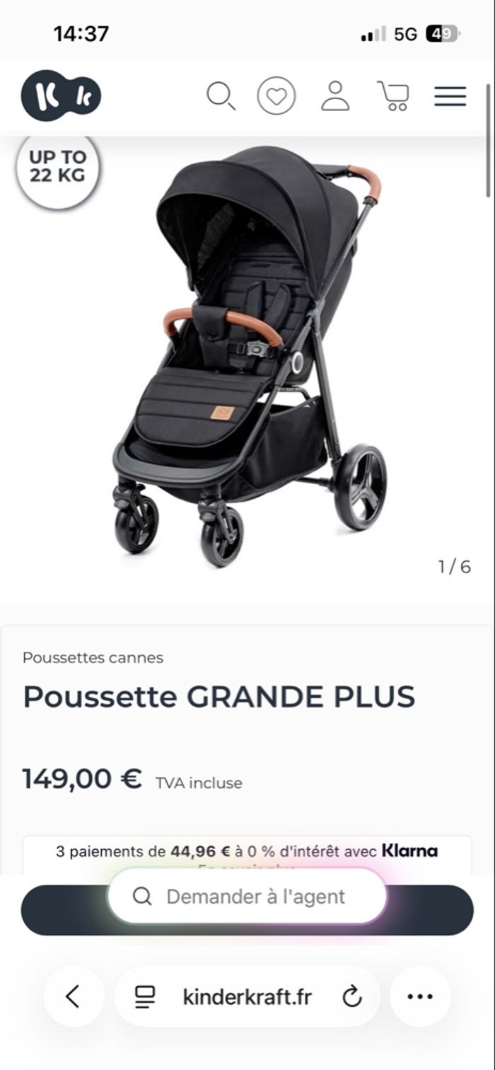 poussette kinderkraft