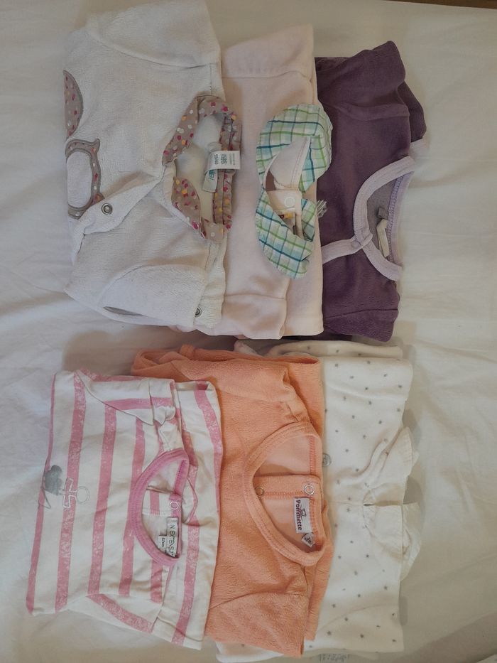 Lot de 6 pyjamas taille 3 mois