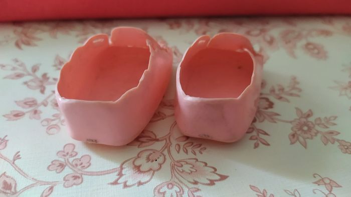 chaussure poupée famosa vintage rose - photo numéro 2