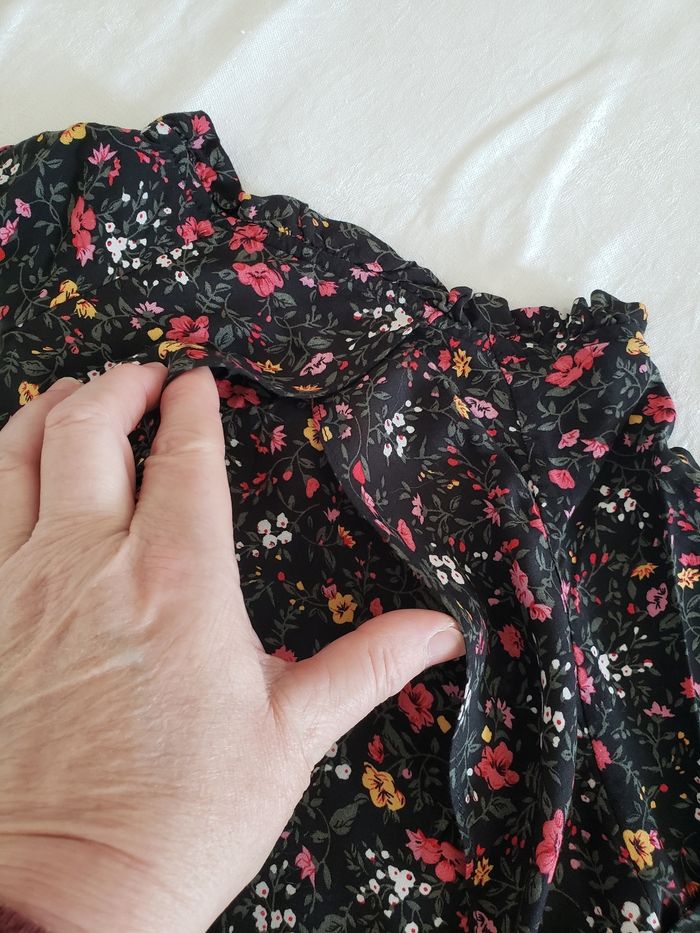 Blouse manches longues fleuries - photo numéro 6