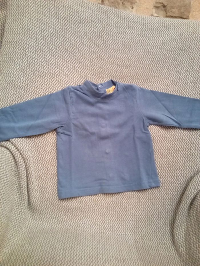 T-shirt manche longue bleu T.12 mois - Culbuto - photo numéro 10