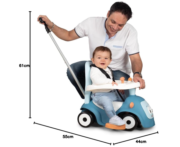 Smoby - Porteur Maestro Balade Bleu - Evolutif 3 en 1 - photo numéro 3