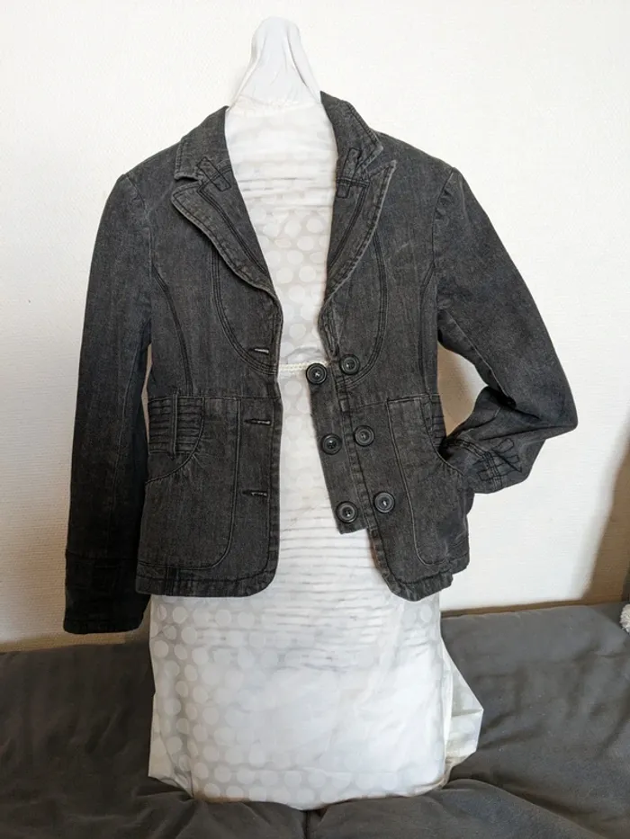 Veste Salt & Pepper sortie de collection - grise effet jean. - photo numéro 4