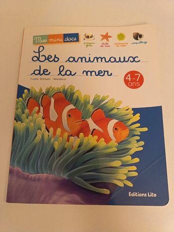 Livre " Les animaux de la mer"