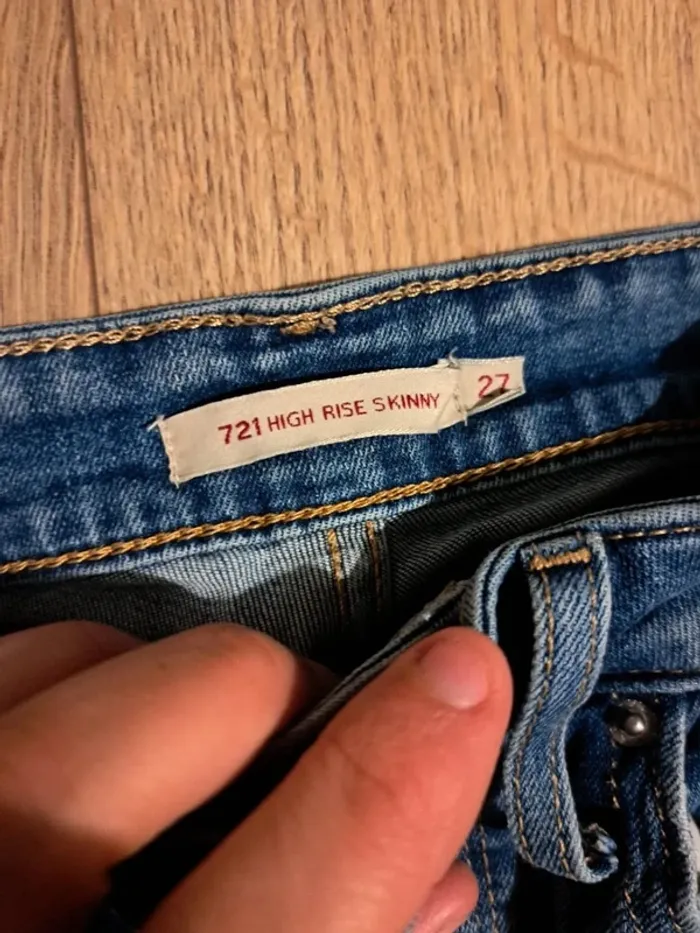 Jean levis high rise skinny W27 bleu - photo numéro 2
