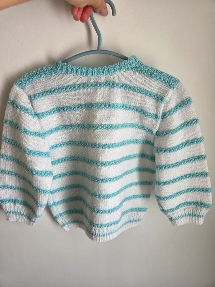 Pull tricoté main 2-3 ans - photo numéro 2