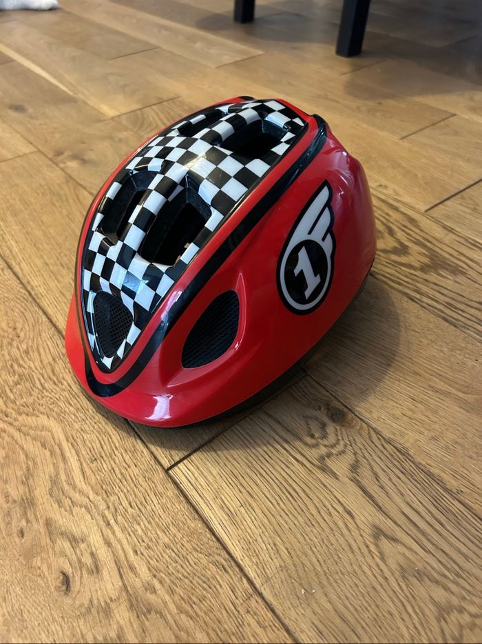 Casque de Vélo - Rouge, Blanc et Noir - Polisport