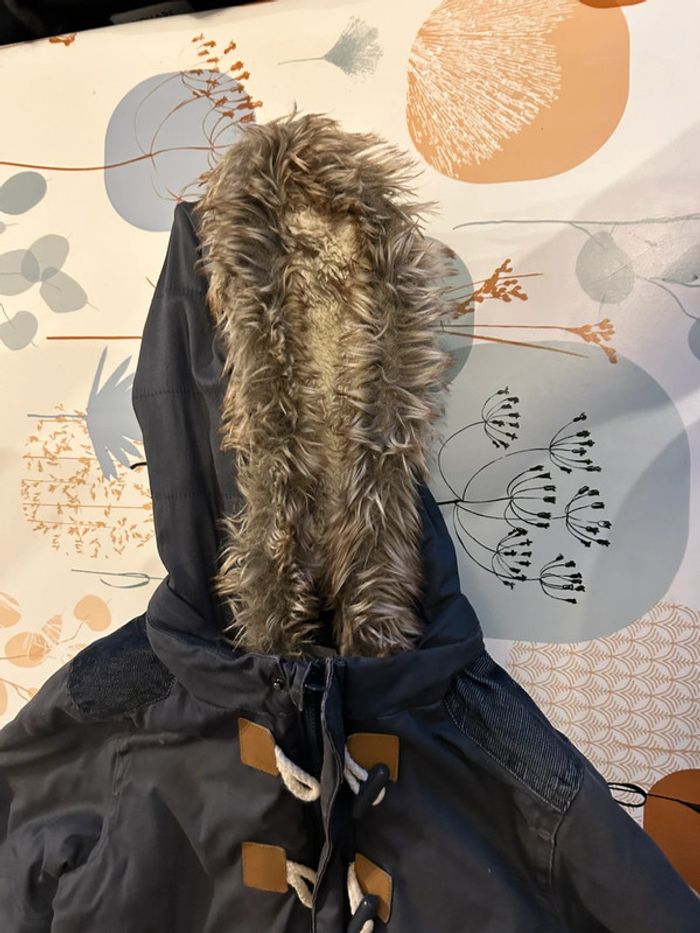 Veste enfant garçon, obaïbi, 3 ans, capuche moumoute, veste chaude hiver - photo numéro 3