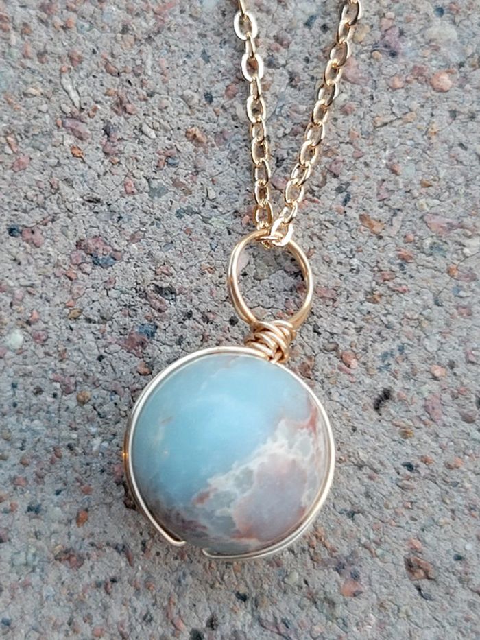 Collier pierre empereurs naturelle en acier inoxydable - photo numéro 5