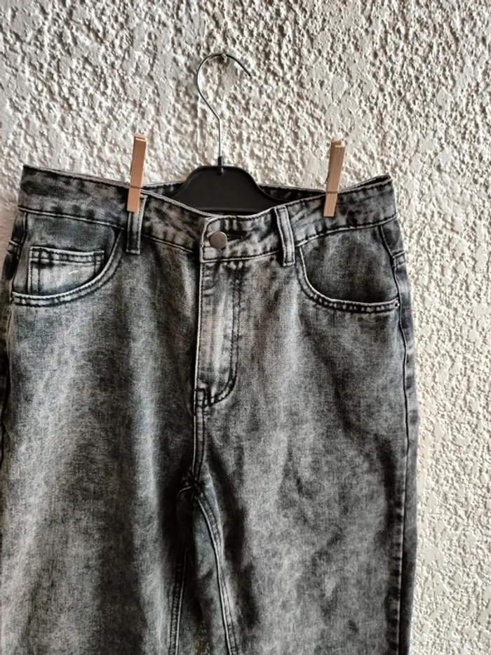 Jean taille haute gris coupe droite T36 shein - photo numéro 4