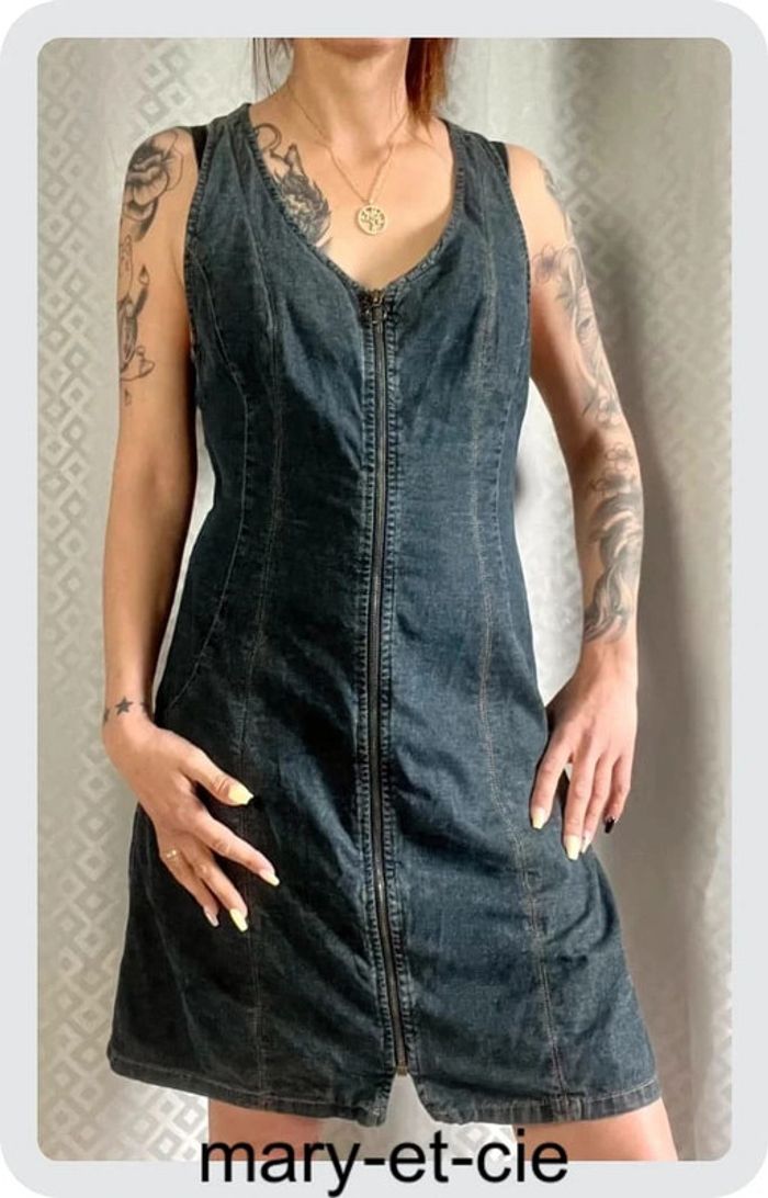 SOLDÉ - Robe en jean’s 100% coton - taille L - Naf Naf - photo numéro 2