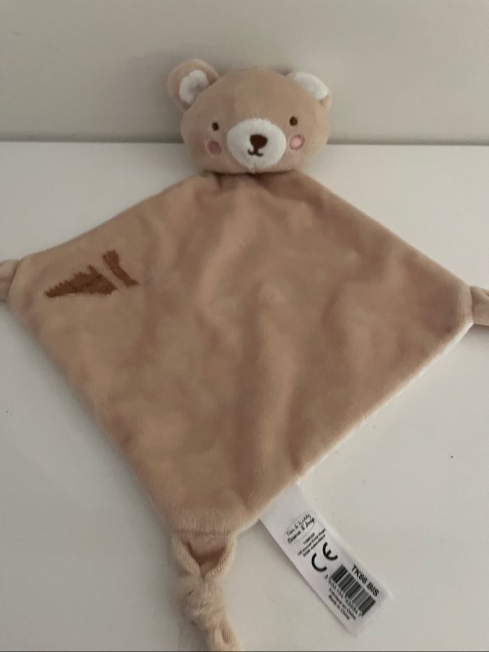 Doudou plat Tom& Kiddy Bisous d’ange ours - photo numéro 2