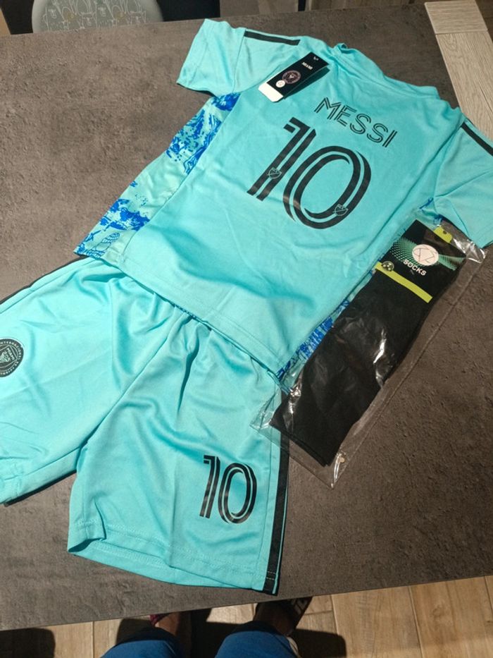 Tenue football Léo Messi Inter Miami bleu t.22