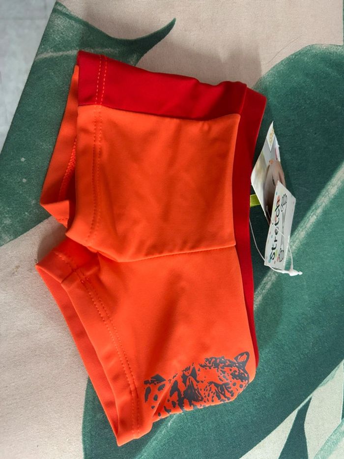 Short boxer maillot de bain orchestra 9 mois orange neuf
