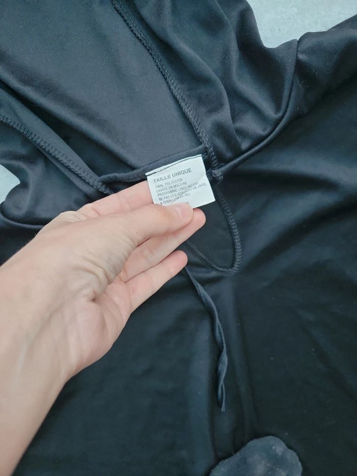 Longue robe déguisement noir cape capuche idéal soiree fête halloween - photo numéro 6