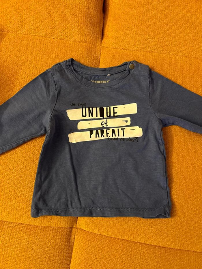 Lot de 2 tee shirts 9 mois - photo numéro 2