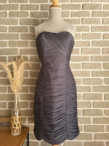 Belle robe bustier drapée gris satiné H&M - Comme neuve