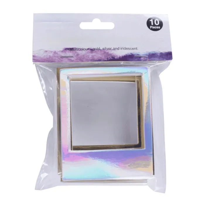 x10 Cadres Photos Doré Argenté Irissé 10x8 cm Neuf