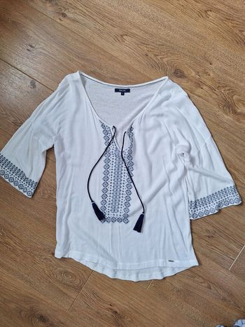 Haut blanc/bleu Salsa