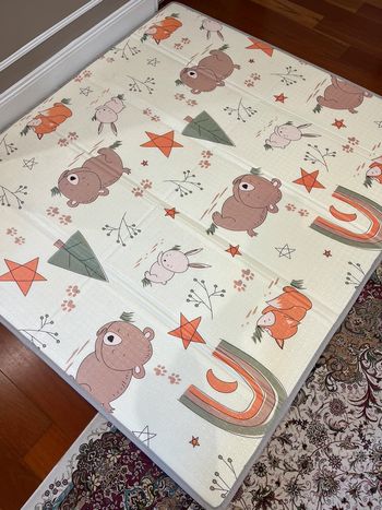 Tapis de jeu en mousse pour bébé pliable et réversible Taille 180x200x1,5cm