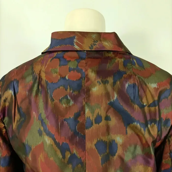 Veste vintage satinée imprimée abstrait - Taille 38/40 - A115 - photo numéro 11