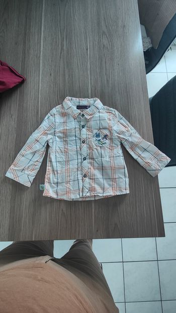 Chemise sergent major 9 mois garçon blanc