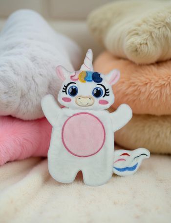 Joli doudou plat Licorne