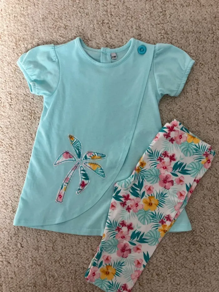 Ensemble t-shirt + legging 3/4 23 mois