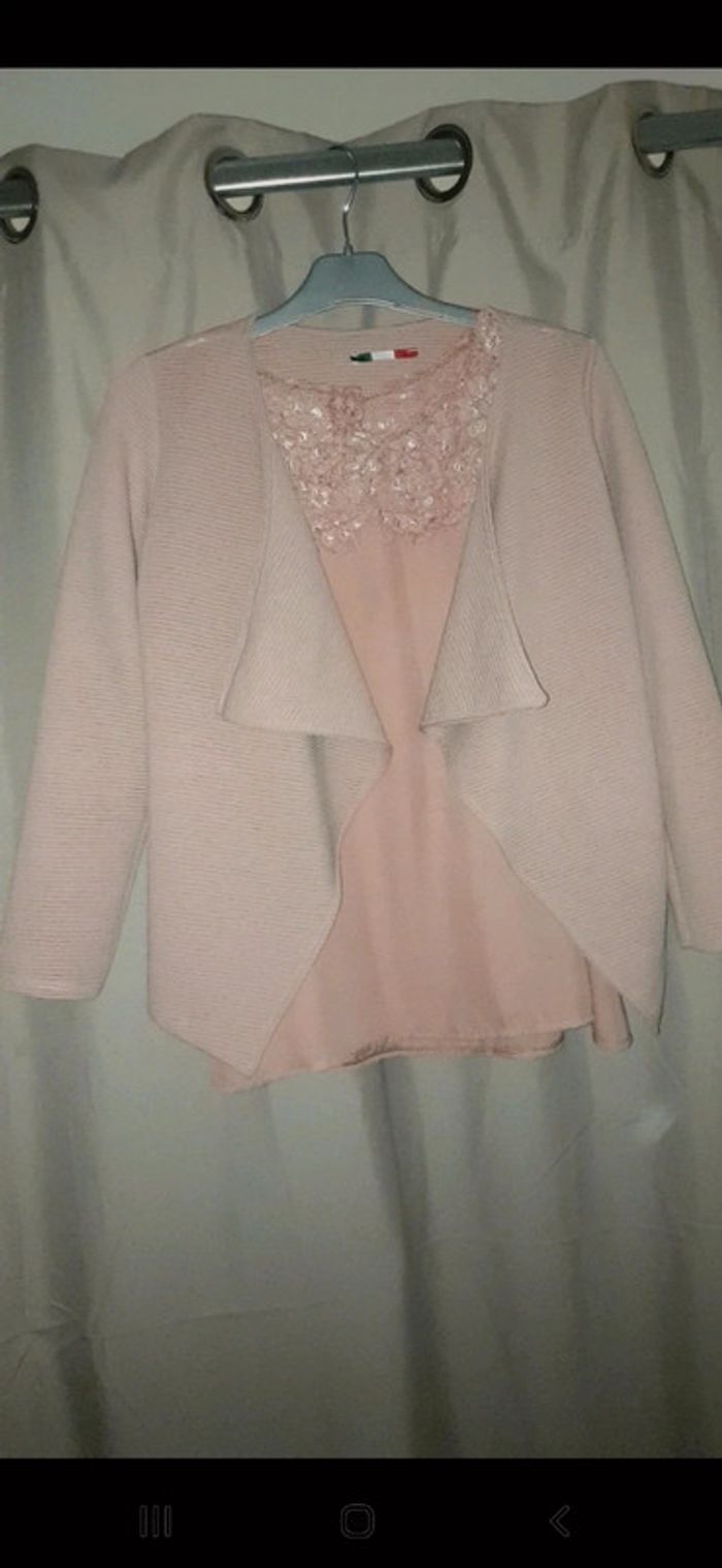 Veste et tunique vieux rose - photo numéro 9
