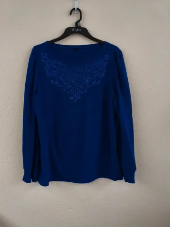 Pull bleu électrique - ma boutique PLUS - taille 44