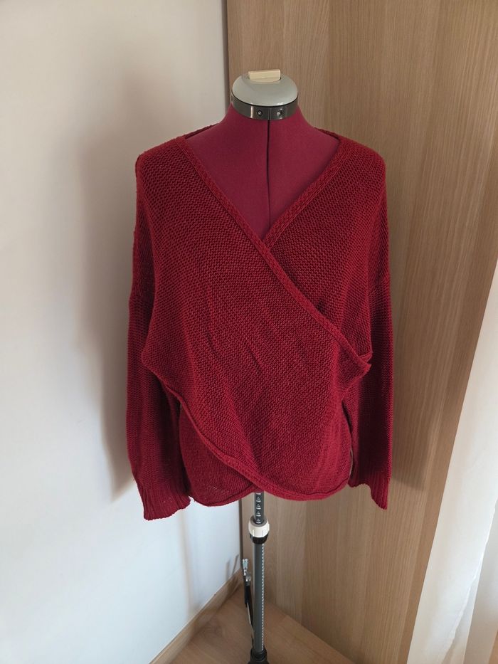 Pull bordeaux croisé - taille 40 42 - Shein