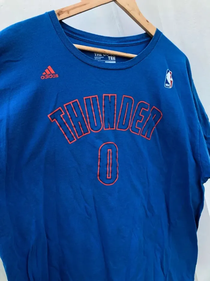 Adidas T-shirt NBA blue Oklahoma City Thunder Westbrook Mens XXL - photo numéro 4