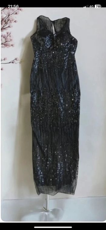 🎀 Élégante Robe Longue Noire à Paillettes Scintillantes ,Idéale Soirée neuve taille L🎀