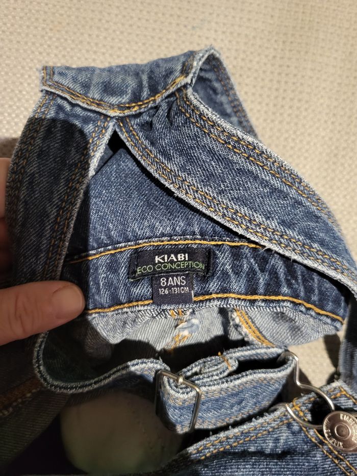 Salopette en jeans courte 8 ans kiabi - photo numéro 3