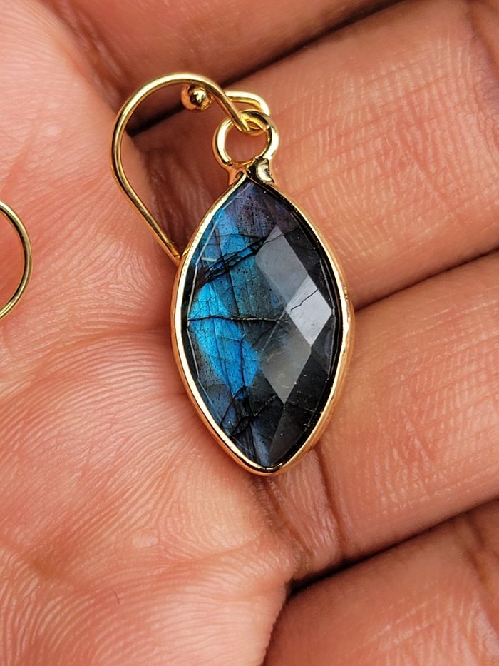 Boucle d'oreilles labradorite - photo numéro 8