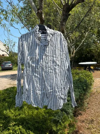 Chemise blanche à rayures Jennyfer