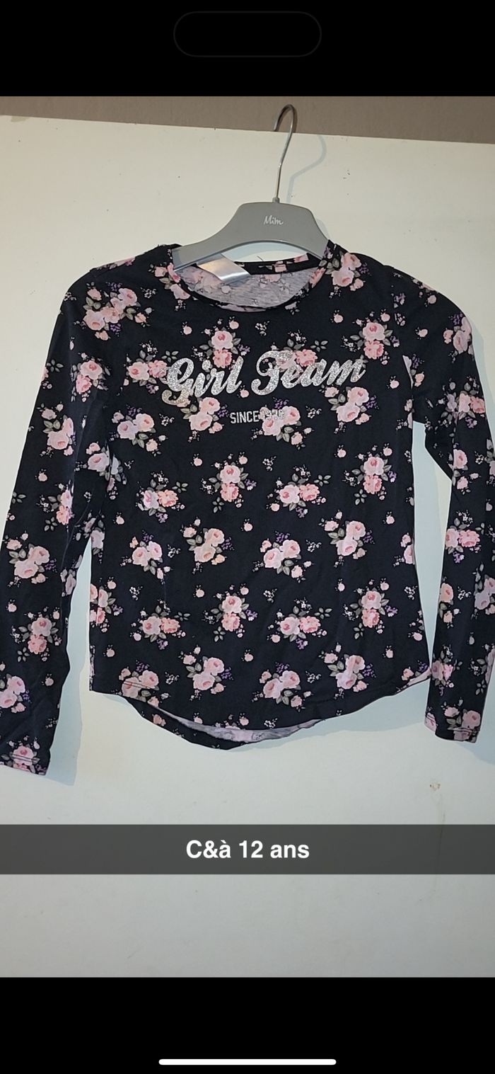 TEE shirt fleuri