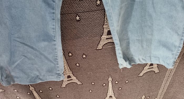Pantacourt en jean élastique à la taille mixte 5xl - photo numéro 2
