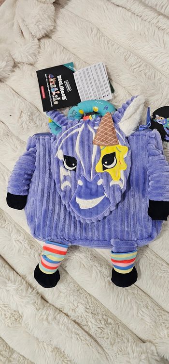 Sac à dos velours Kiprokos le zèbre - Les Déglingos Neuf