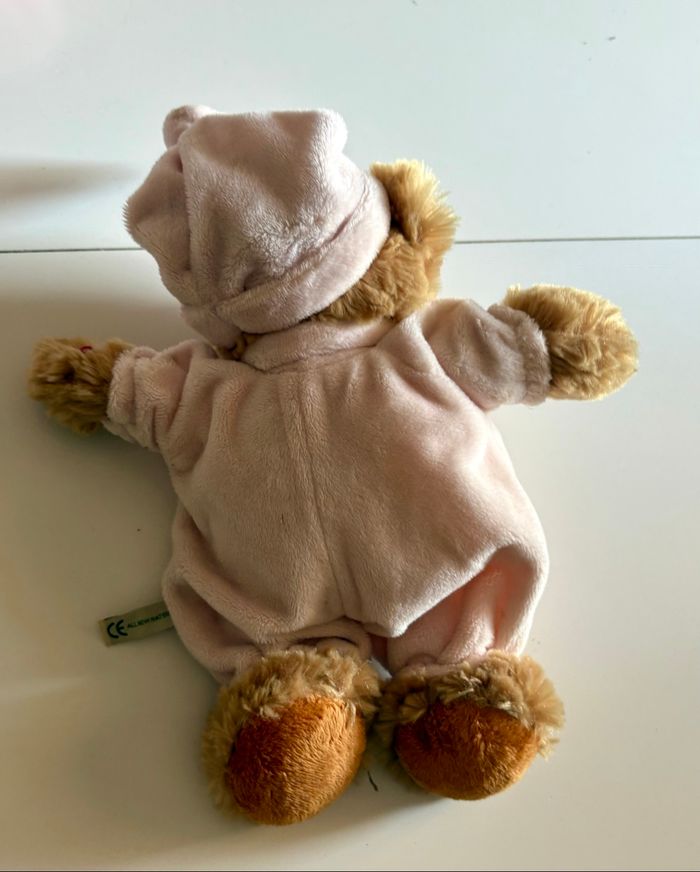 Peluche ours rose avec bruits de ronflement - photo numéro 3