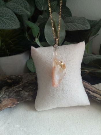 Collier chance pierre de citrine avec étoile du Nord