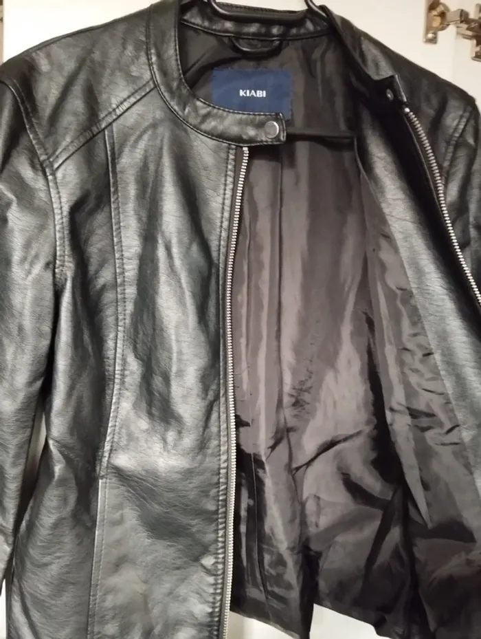 Veste en cuire noir - photo numéro 5