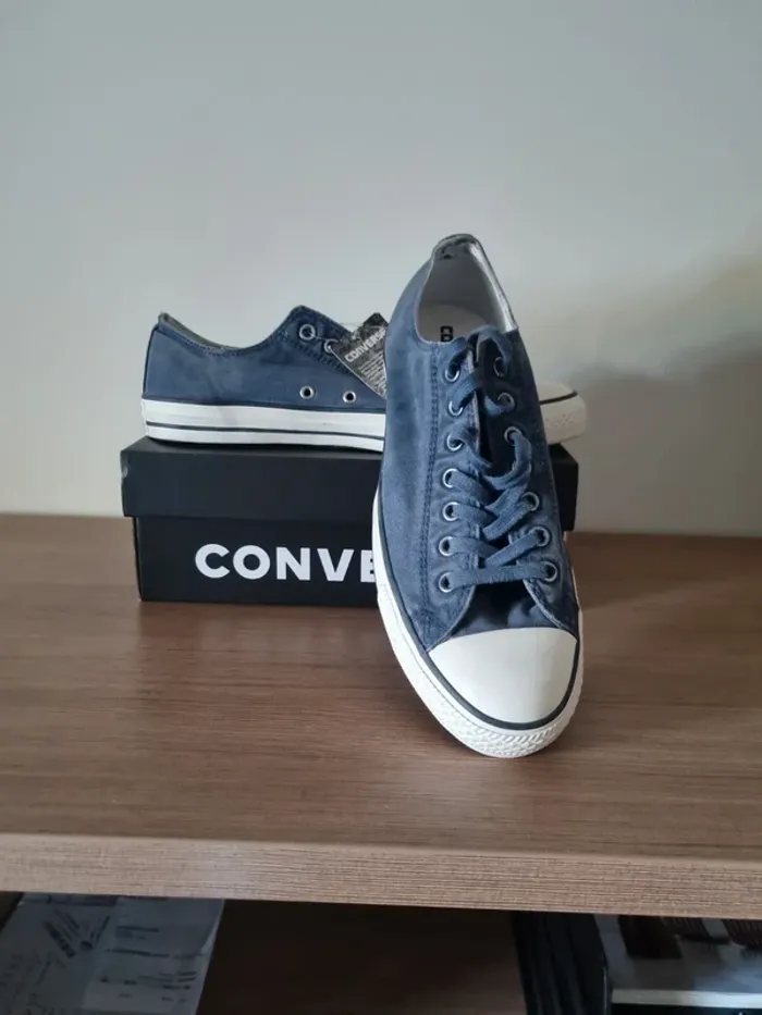 Converse jeans bleu
