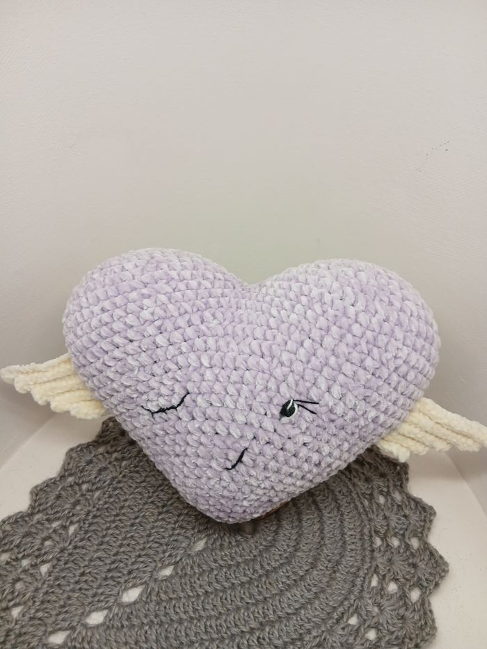 Cœur ailé lila - photo numéro 3