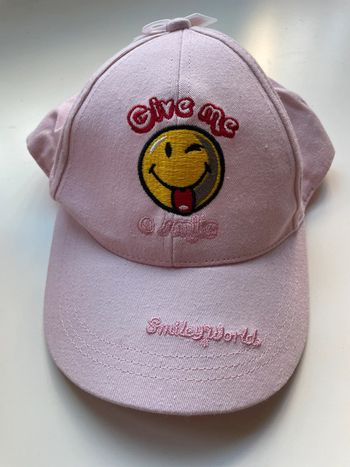Casquette rose neuve smiley world taille 54