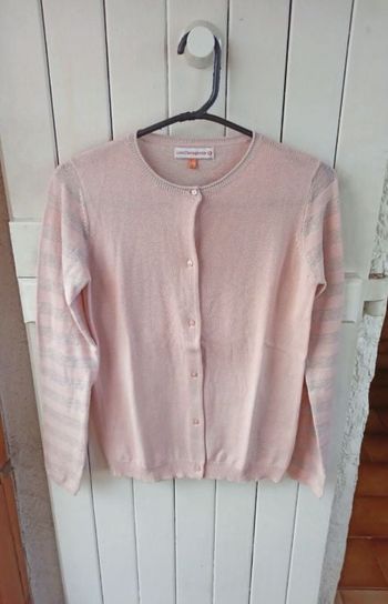 Cardigan rose irisé lulu castagnette 14 ans