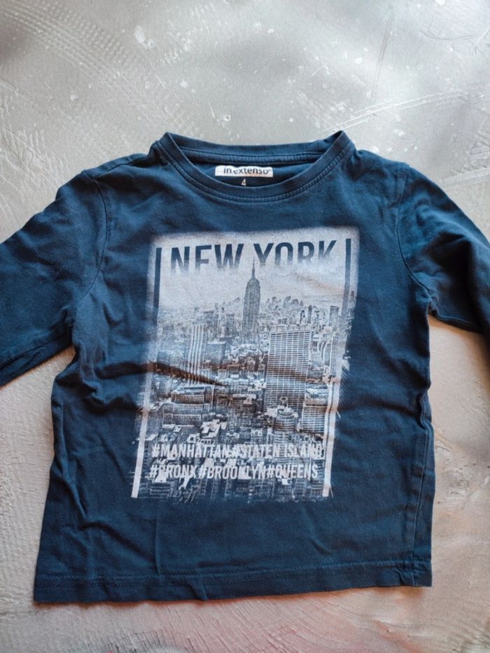 Lot de 5 t-shirts manches longues 4 ans - photo numéro 10