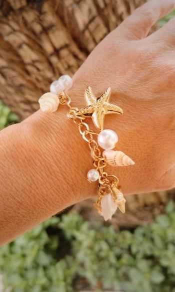 A46 bracelet gourmette charms coquillage étoile été plage réglable tendance