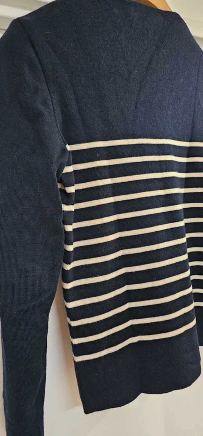 Pull Marinière Laine Woolmark Saint James Taille 36 - photo numéro 5