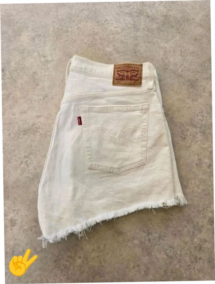 Short Levi's 501 W32 FR42 blanc Femme Women SHO170b